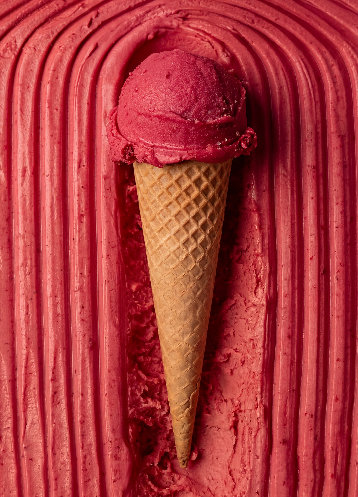 Hallonsorbet